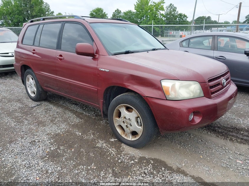 2006 Toyota Highlander VIN JTEDP21A560107646 IAAI salvage auction — NORMAL WEAR, Clear (Virginia), sold $175 on 2026-07-10 (photo 1)