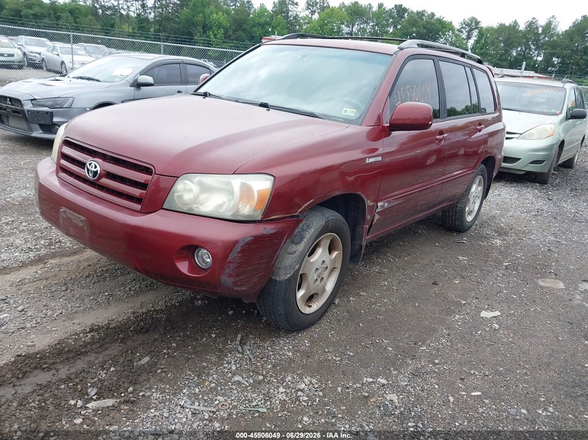 2006 Toyota Highlander VIN JTEDP21A560107646 IAAI salvage auction — NORMAL WEAR, Clear (Virginia), sold $175 on 2026-07-10 (photo 2)