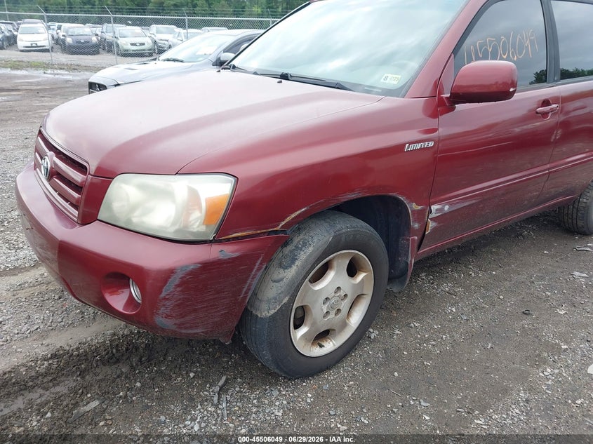 2006 Toyota Highlander VIN JTEDP21A560107646 IAAI salvage auction — NORMAL WEAR, Clear (Virginia), sold $175 on 2026-07-10 (photo 6)