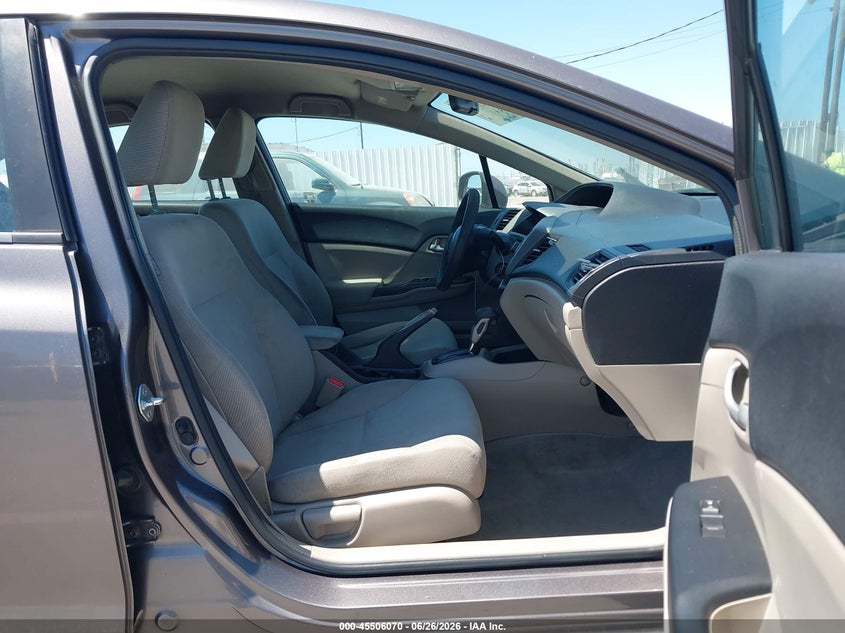 2012 Honda Civic VIN 19XFB2F51CE383431 IAAI salvage auction — FRONT END, Salvage (California), sold $850 on 2026-07-10 (photo 5)
