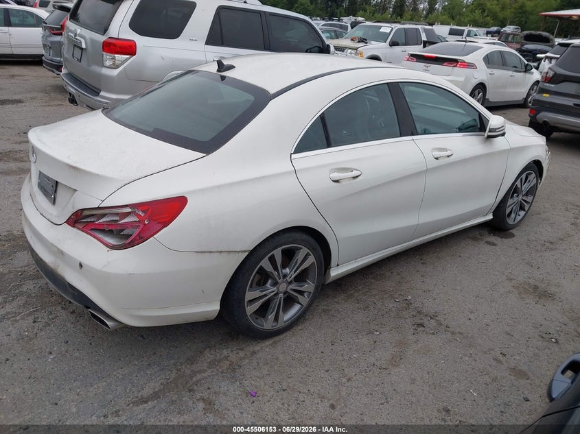 2016 Mercedes-benz Cla-klasse VIN WDDSJ4EB6GN312284 IAAI salvage auction — FRONT & REAR, Clear (Washington), sold $600 on 2026-07-15 (photo 4)