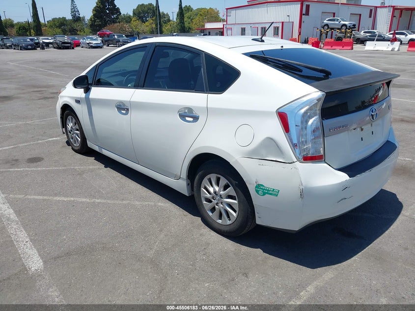 2013 Toyota Prius plug-in VIN JTDKN3DP5D3043806 IAAI salvage auction — LEFT REAR, App For Dup Clear (California), sold $5,300 on 2026-07-09 (photo 3)