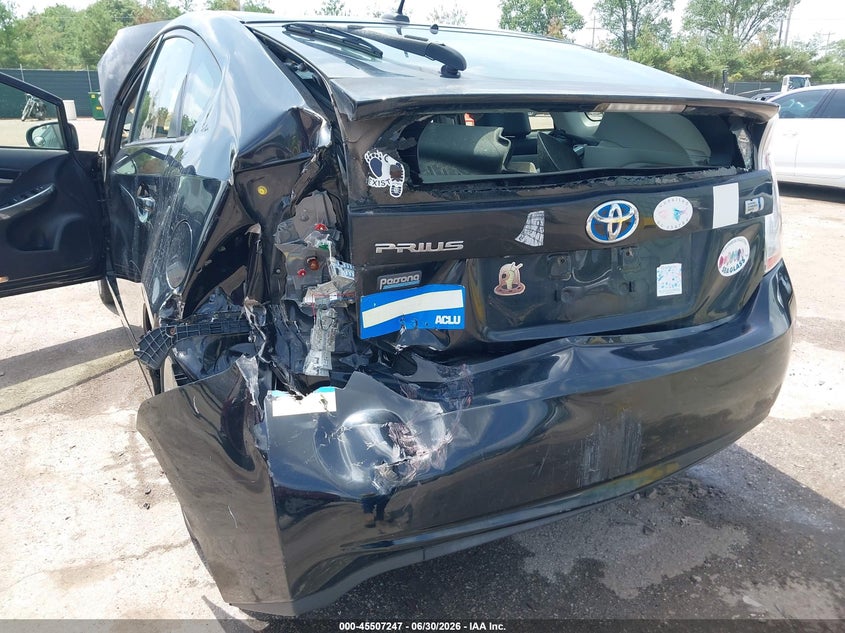2013 Toyota Prius VIN JTDKN3DU5D5624300 IAAI salvage auction — REAR END, Clear (Indiana), sold $3,000 on 2026-07-26 (photo 6)