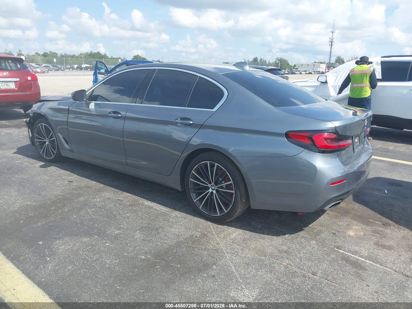 2022 BMW 5er VIN WBA53BH01NWX46391 IAAI salvage auction — FRONT END, Certificate Of Destruction (Florida), sold $10,400 on 2026-07-30 (photo 3)