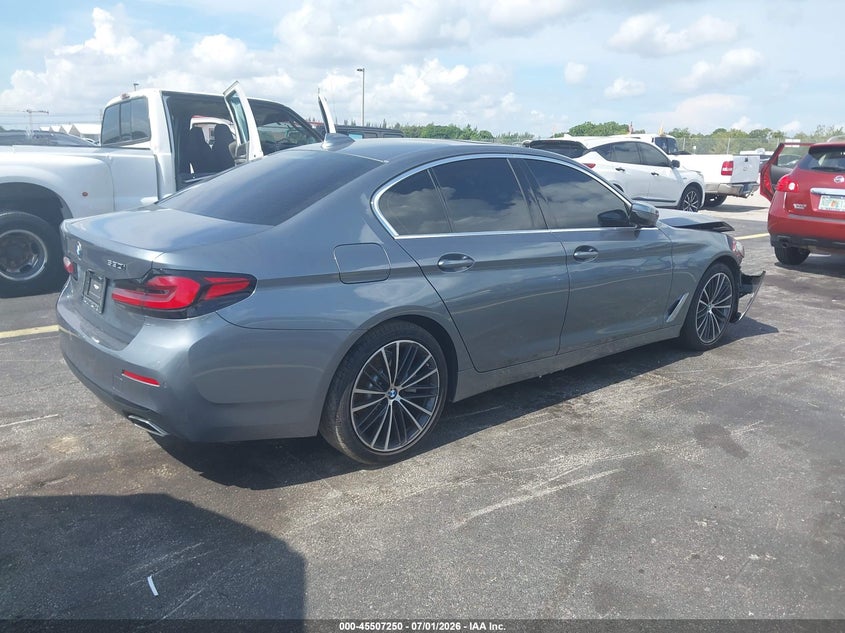 2022 BMW 5er VIN WBA53BH01NWX46391 IAAI salvage auction — FRONT END, Certificate Of Destruction (Florida), sold $10,400 on 2026-07-30 (photo 4)