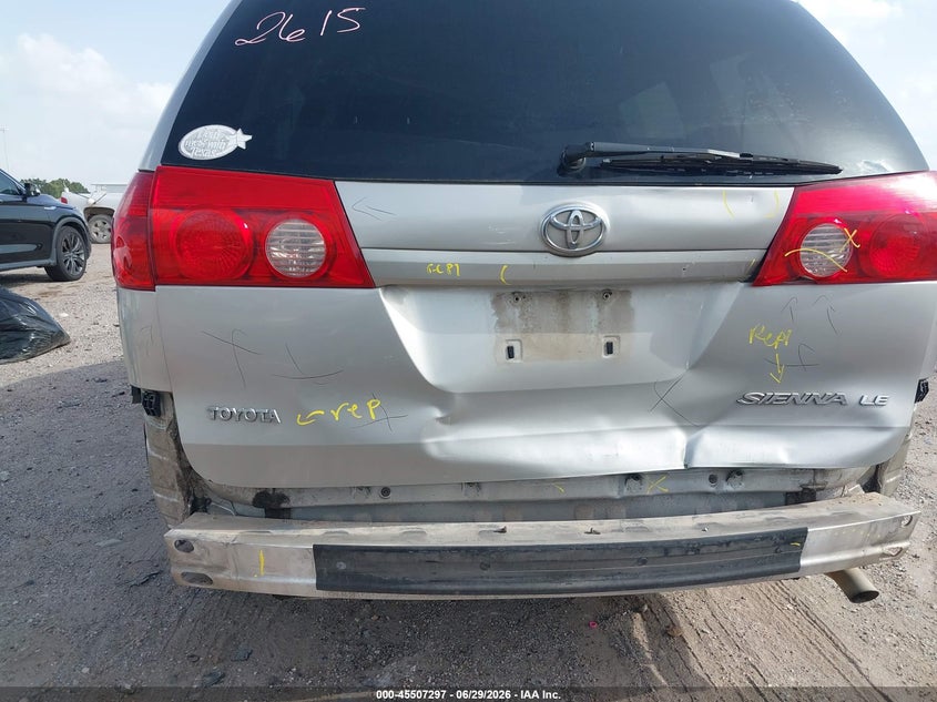 2006 Toyota Sienna VIN 5TDZA23C06S554327 IAAI salvage auction — REAR END, Salvage (Texas), sold $725 on 2026-07-30 (photo 6)