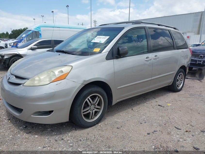 2006 Toyota Sienna VIN 5TDZA23C06S554327 IAAI salvage auction — REAR END, Salvage (Texas), sold $725 on 2026-07-30 (photo 2)