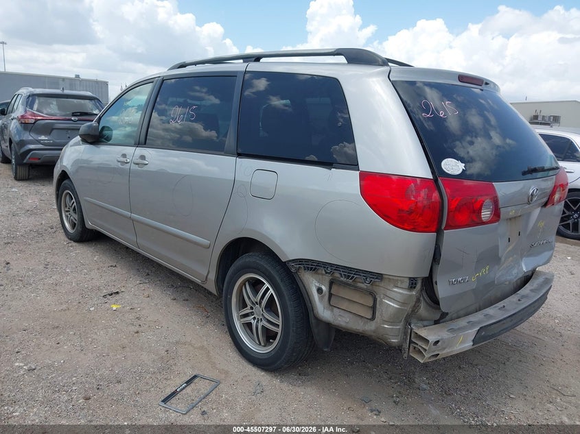 2006 Toyota Sienna VIN 5TDZA23C06S554327 IAAI salvage auction — REAR END, Salvage (Texas), sold $725 on 2026-07-30 (photo 3)