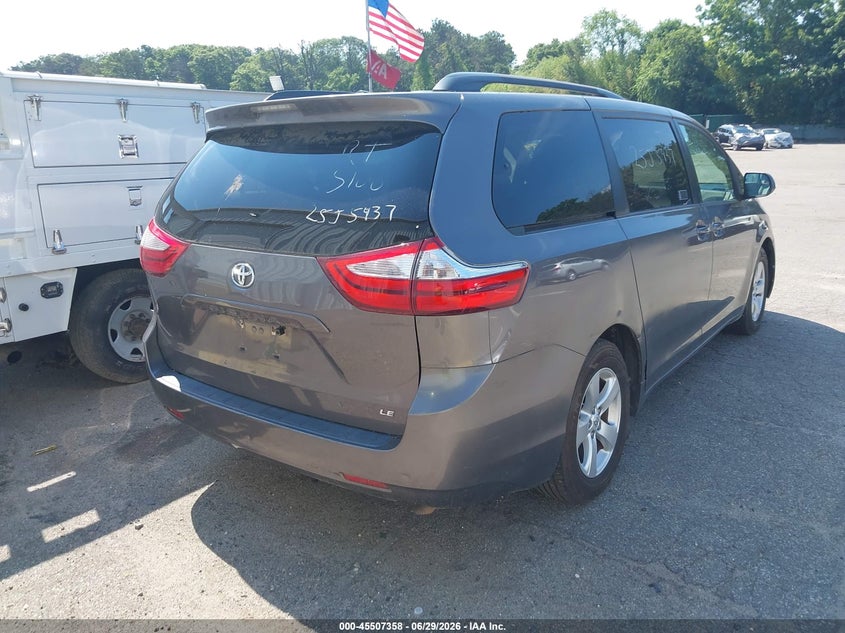 2015 Toyota Sienna VIN 5TDKK3DC7FS630614 IAAI salvage auction — NORMAL WEAR, Clear (New York), sold $2,475 on 2026-07-14 (photo 4)