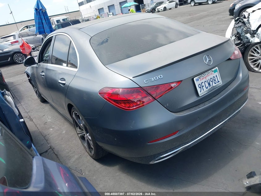 2023 Mercedes-benz C-klasse VIN W1KAF4GBXPR098760 IAAI salvage auction — FRONT END, Salvage Certificate (California), sold $10,700 on 2026-07-31 (photo 3)
