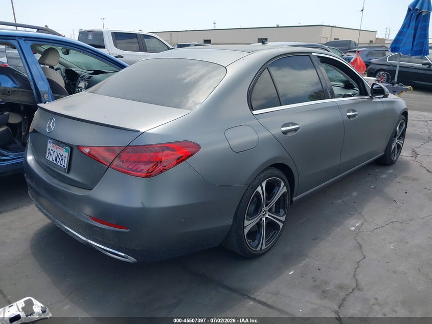 2023 Mercedes-benz C-klasse VIN W1KAF4GBXPR098760 IAAI salvage auction — FRONT END, Salvage Certificate (California), sold $13,500 on 2026-07-31 (photo 4)