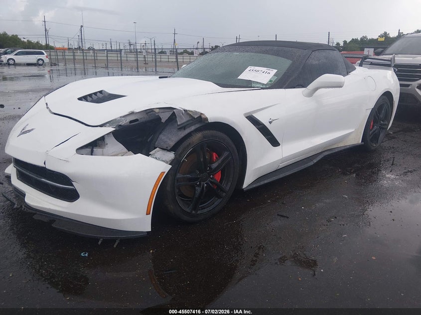 2014 Chevrolet Corvette VIN 1G1YF3D75E5117263 IAAI salvage auction — LEFT FRONT, Salvage (Louisiana), sold $10,000 on 2026-07-29 (photo 2)