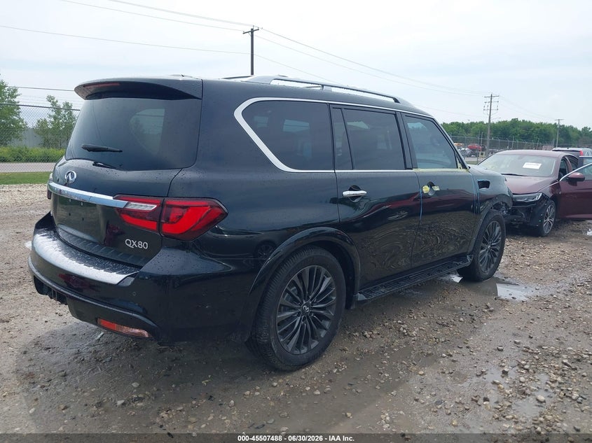 2023 Infiniti Qx80 VIN JN8AZ2BE0P9302459 IAAI salvage auction — FRONT END, Clear Claim Paid (Wisconsin), sold $16,500 on 2026-08-06 (photo 4)