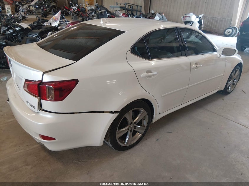 2012 Lexus Is VIN JTHBE5C21C5030649 IAAI salvage auction — REAR END, Salvage (Tennessee), sold $2,600 on 2026-07-29 (photo 4)