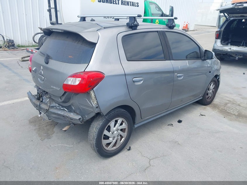 2018 Mitsubishi Mirage VIN ML32A4HJ1JH002811 IAAI salvage auction — REAR END, Salvage (California), sold $1,325 on 2026-07-15 (photo 4)