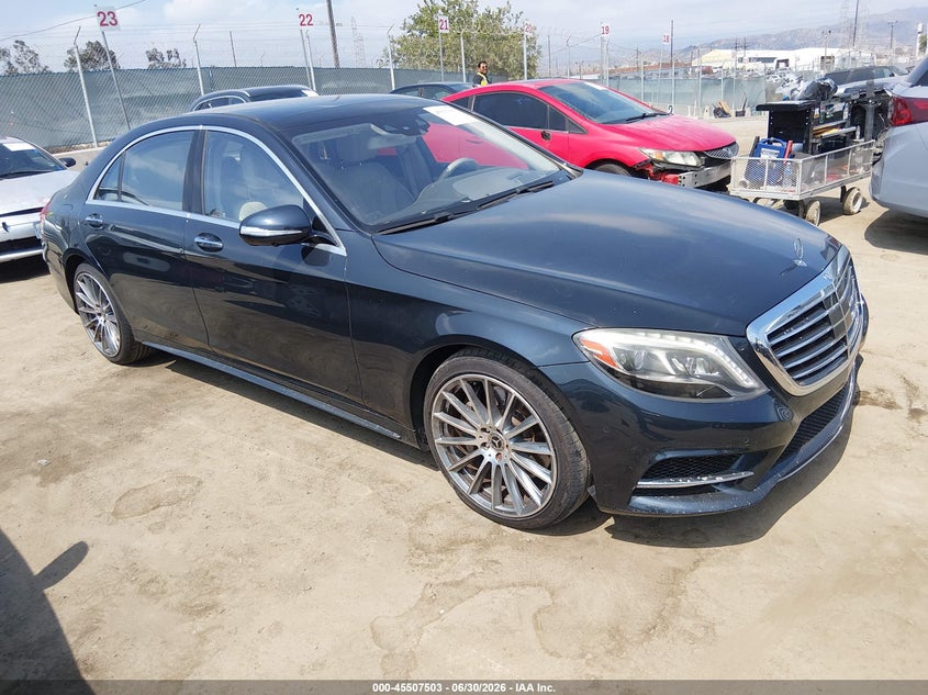 2015 Mercedes-benz S-klasse VIN WDDUG8CB9FA110661 IAAI salvage auction — LEFT SIDE, Salvage (California), sold $7,850 on 2026-07-15 (photo 1)