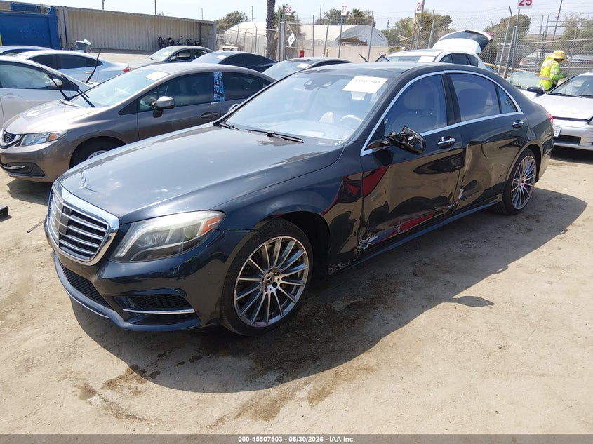 2015 Mercedes-benz S-klasse VIN WDDUG8CB9FA110661 IAAI salvage auction — LEFT SIDE, Salvage (California), sold $7,850 on 2026-07-15 (photo 2)