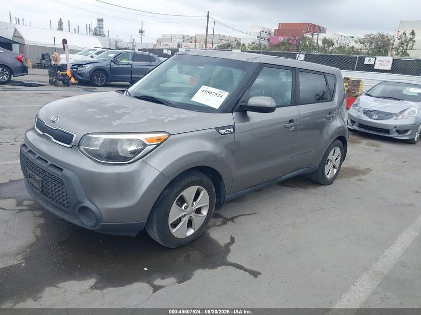2016 Kia Soul VIN KNDJN2A20G7342101 IAAI salvage auction — NORMAL WEAR, Clear - Dealer Only (California), sold $1,175 on 2026-07-29 (photo 2)