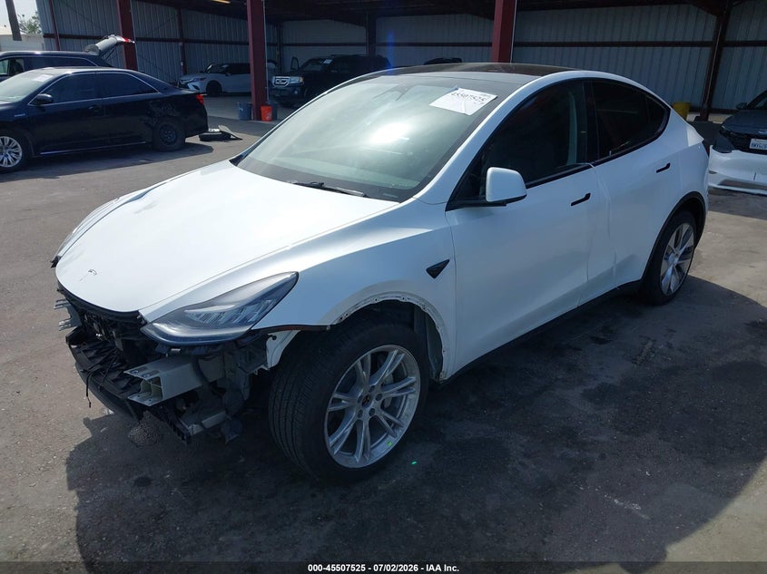 2023 Tesla Model y VIN 7SAYGDEEXPA041807 IAAI salvage auction — FRONT END, Salvage (California), sold $12,000 on 2026-08-02 (photo 2)