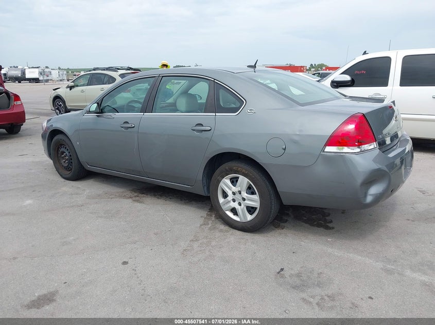 2008 Chevrolet Impala VIN 2G1WB58K281363075 IAAI salvage auction — REAR END, Certificate Of Title (Nebraska), sold $875 on 2026-07-24 (photo 3)