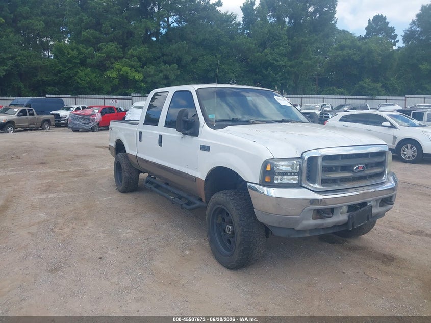 2002 Ford F-250 VIN 1FTNW21FX2ED05188 IAAI salvage auction — NORMAL WEAR, Original (Texas), sold $575 on 2026-07-09 (photo 1)