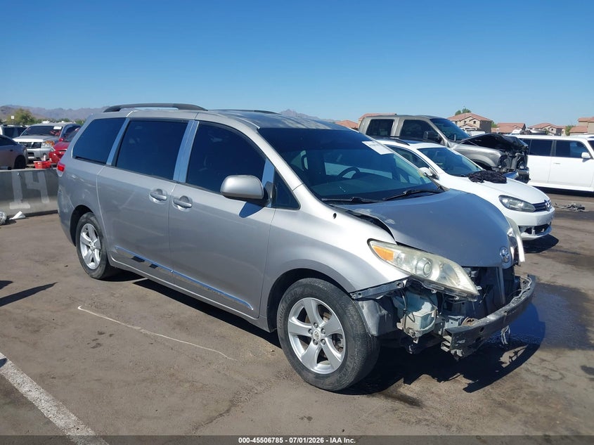 2012 Toyota Sienna VIN 5TDKK3DC8CS246353 IAAI salvage auction — FRONT END, Salvage (Arizona), sold $500 on 2026-07-28 (photo 1)