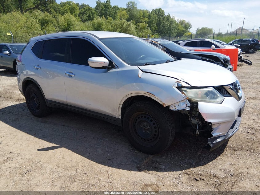 2015 Nissan Rogue VIN KNMAT2MV2FP531133 IAAI salvage auction — RIGHT FRONT, Salvage Title, sold $350 on 2026-07-16 (photo 1)