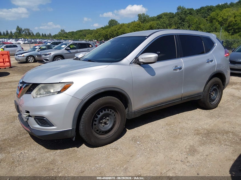 2015 Nissan Rogue VIN KNMAT2MV2FP531133 IAAI salvage auction — RIGHT FRONT, Salvage Title, sold $350 on 2026-07-16 (photo 2)