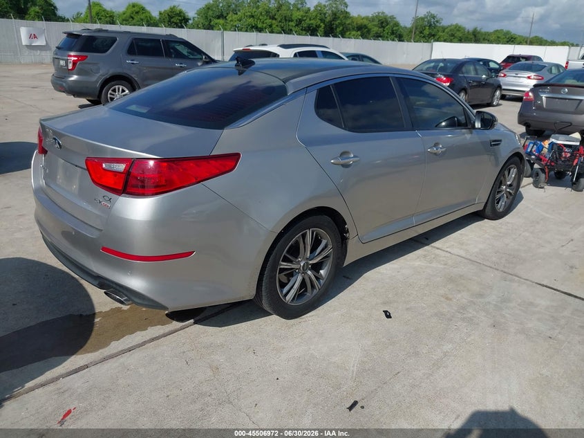 2014 Kia Optima VIN 5XXGN4A73EG275063 IAAI salvage auction — LEFT SIDE, Original (Texas), sold $1,150 on 2026-07-31 (photo 4)