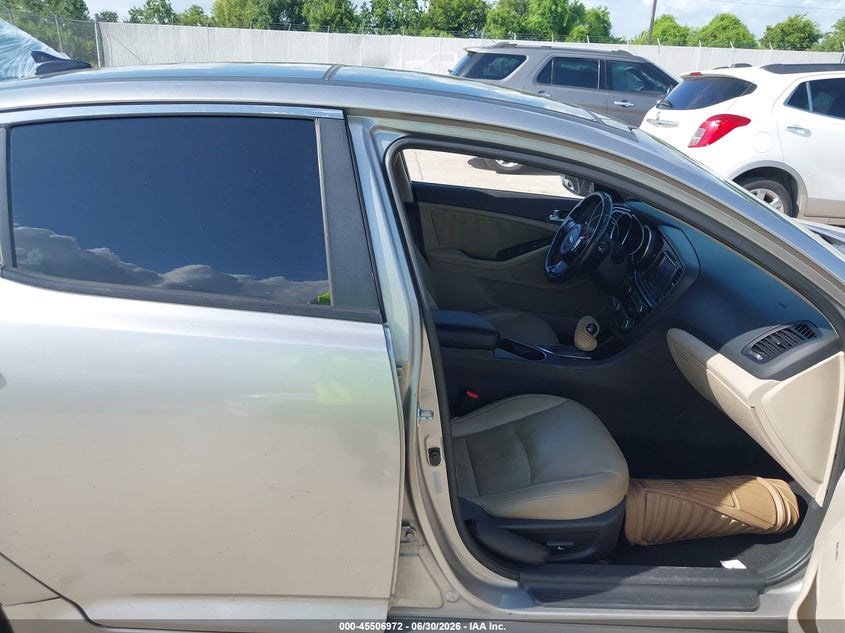 2014 Kia Optima VIN 5XXGN4A73EG275063 IAAI salvage auction — LEFT SIDE, Original (Texas), sold $1,150 on 2026-07-31 (photo 5)