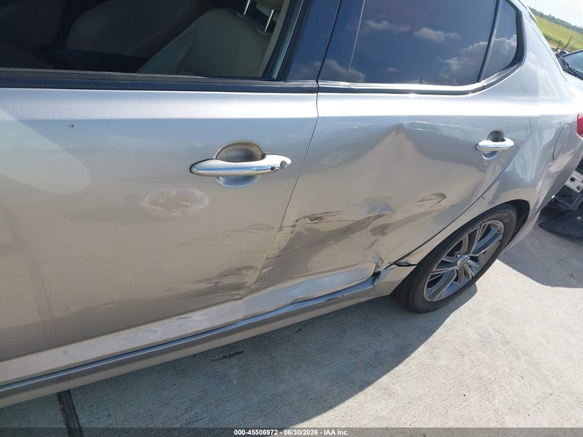 2014 Kia Optima VIN 5XXGN4A73EG275063 IAAI salvage auction — LEFT SIDE, Original (Texas), sold $1,150 on 2026-07-31 (photo 6)