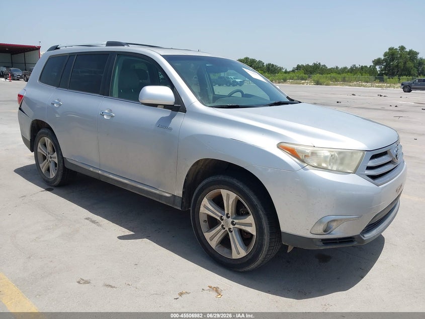 2012 Toyota Highlander VIN 5TDYK3EH6CS068480 IAAI salvage auction — NORMAL WEAR, Clear (Texas), sold $4,950 on 2026-07-09 (photo 1)