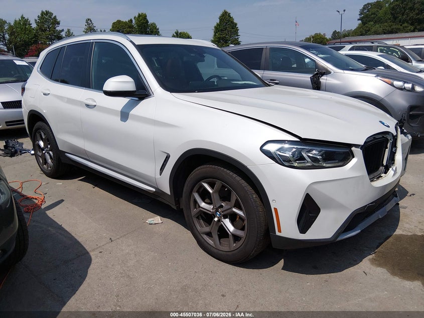 2023 BMW X3 VIN 5UX53DP07P9S68851 IAAI salvage auction — LEFT FRONT, Salvage (North Carolina), sold $13,800 on 2026-07-26 (photo 1)