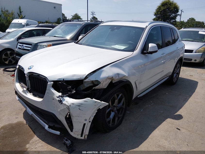 2023 BMW X3 VIN 5UX53DP07P9S68851 IAAI salvage auction — LEFT FRONT, Salvage (North Carolina), sold $13,800 on 2026-07-26 (photo 2)