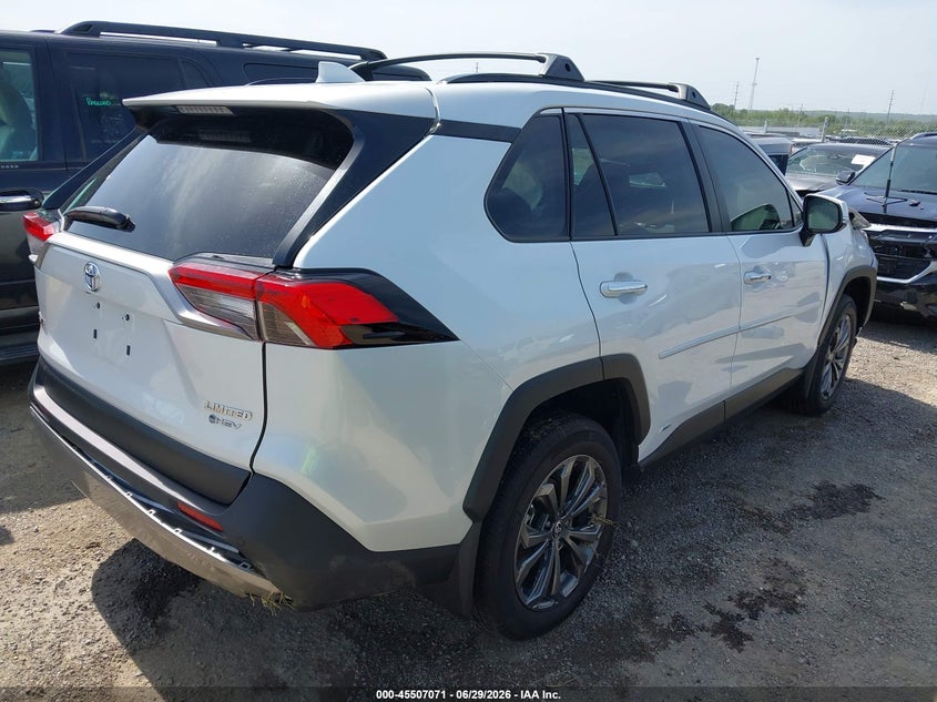 2025 Toyota Rav4 hybrid VIN 4T3D6RFV1SU186881 IAAI salvage auction — FRONT & REAR, Clear (Oklahoma), sold $13,450 on 2026-09-22 (photo 4)