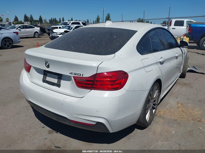 2017 BMW 4er VIN WBA4F7C51HG786228 IAAI salvage auction — RIGHT FRONT, Salvage (California), sold $1,500 on 2026-07-28 (photo 4)