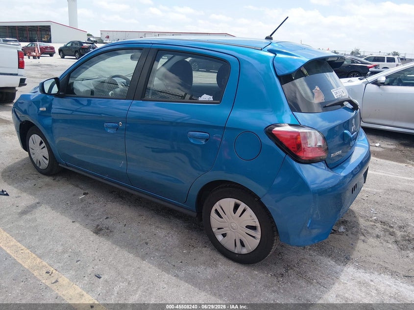 2021 Mitsubishi Mirage VIN ML32AUHJXMH002925 IAAI salvage auction — FRONT & REAR, Salvage (Iowa), sold $1,800 on 2026-08-01 (photo 3)