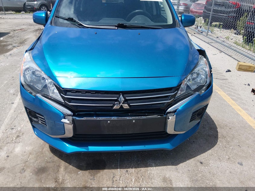 2021 Mitsubishi Mirage VIN ML32AUHJXMH002925 IAAI salvage auction — FRONT & REAR, Salvage (Iowa), sold $1,800 on 2026-08-01 (photo 6)