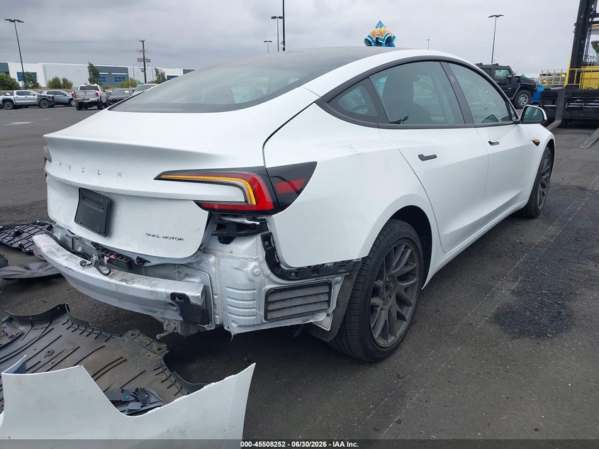2024 Tesla Model 3 VIN 5YJ3E1EB2RF735494 IAAI salvage auction — REAR END, Salvage Certificate (California), sold $13,550 on 2026-07-31 (photo 4)