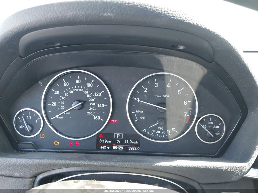 2015 BMW 3er VIN WBA3A5G58FNS91154 IAAI salvage auction — RIGHT FRONT, Salvage (Arizona), sold $1,400 on 2026-07-28 (photo 7)