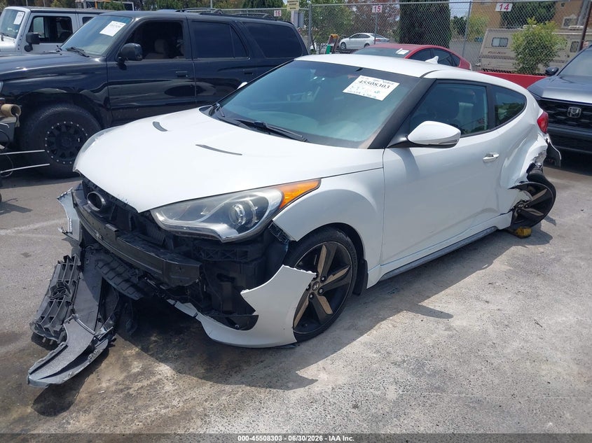 2013 Hyundai Veloster VIN KMHTC6AE8DU175642 IAAI salvage auction — FRONT END, Salvage (California), sold $825 on 2026-07-16 (photo 2)