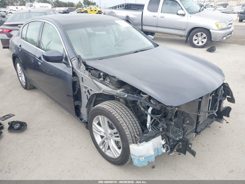 2011 Infiniti G37 VIN JN1CV6AP2BM303020 IAAI salvage auction — FRONT END, Salvage (California), sold $2,400 on 2026-07-17 (photo 1)
