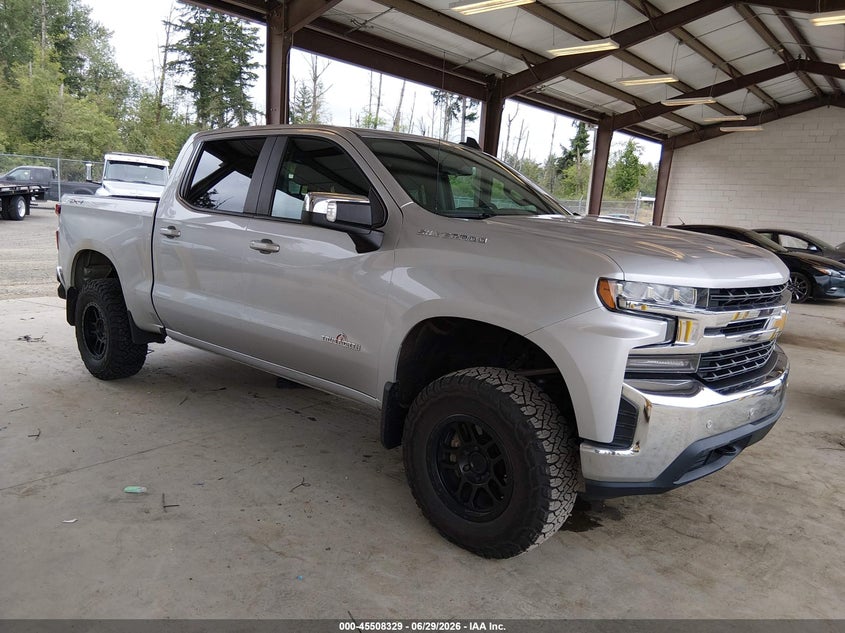 2019 Chevrolet Silverado VIN 1GCUYDED6KZ294127 IAAI salvage auction — REAR END, Bill Of Sale (Washington), sold $8,100 on 2026-07-29 (photo 1)
