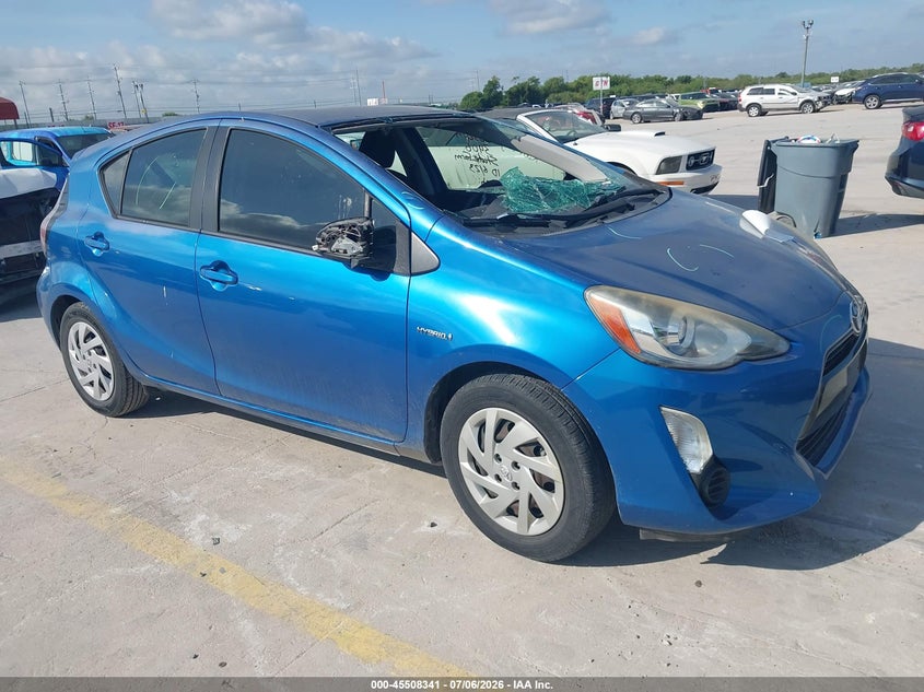 2015 Toyota Prius c VIN JTDKDTB32F1578965 IAAI salvage auction — FRONT END, Salvage (Texas), sold $1,850 on 2026-07-20 (photo 1)