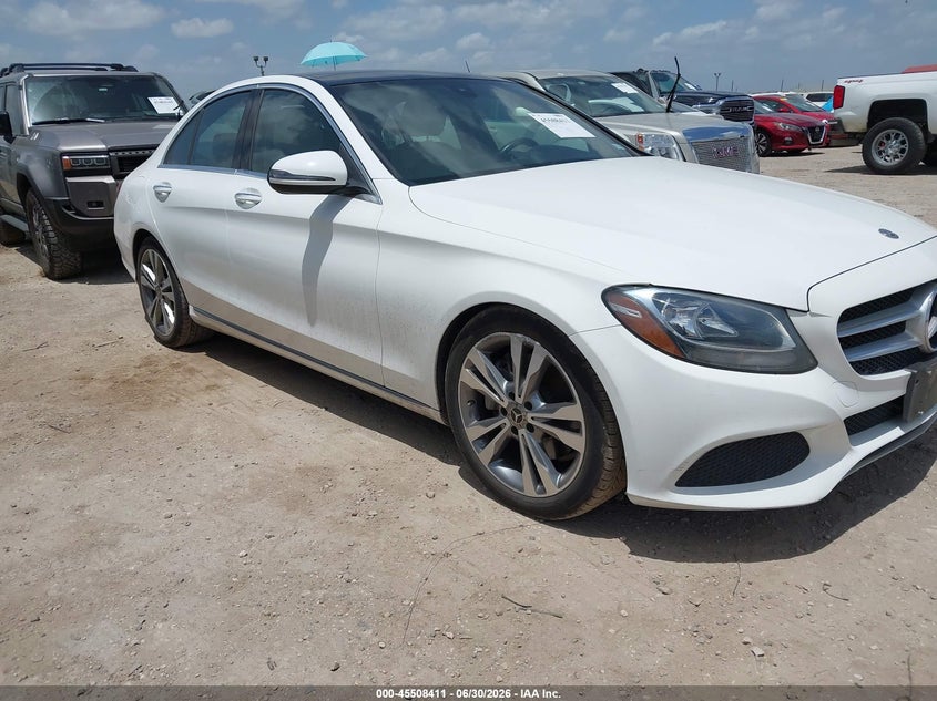 2018 Mercedes-benz C-klasse VIN WDDWF4JB4JR387235 IAAI salvage auction — LEFT FRONT, Original (Texas), sold $6,100 on 2026-08-02 (photo 1)