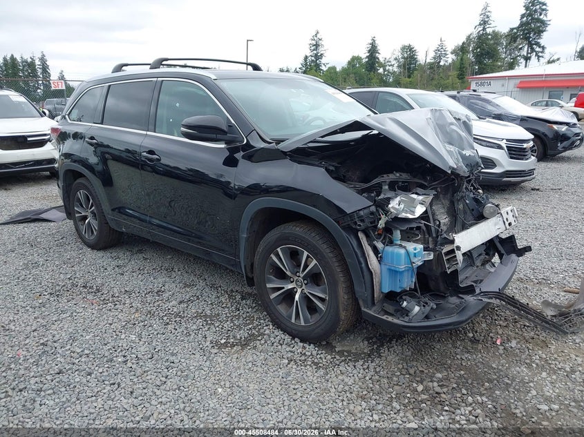 2016 Toyota Highlander VIN 5TDJKRFH0GS311273 IAAI salvage auction — FRONT END, Bill Of Sale (Washington), sold $3,950 on 2026-07-22 (photo 1)