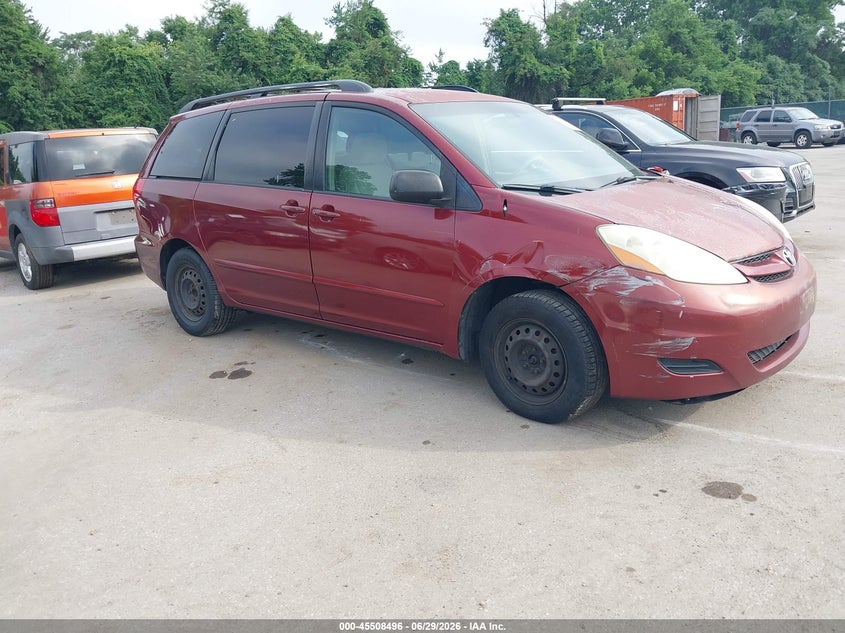 2006 Toyota Sienna VIN 5TDZA23C96S427852 IAAI salvage auction — NORMAL WEAR, Clear (Maryland), sold $825 on 2026-07-09 (photo 1)