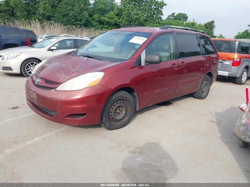 2006 Toyota Sienna VIN 5TDZA23C96S427852 IAAI salvage auction — NORMAL WEAR, Clear (Maryland), sold $825 on 2026-07-09 (photo 2)