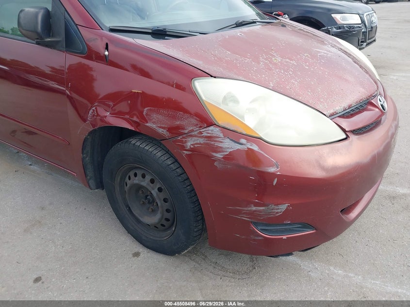 2006 Toyota Sienna VIN 5TDZA23C96S427852 IAAI salvage auction — NORMAL WEAR, Clear (Maryland), sold $825 on 2026-07-09 (photo 6)