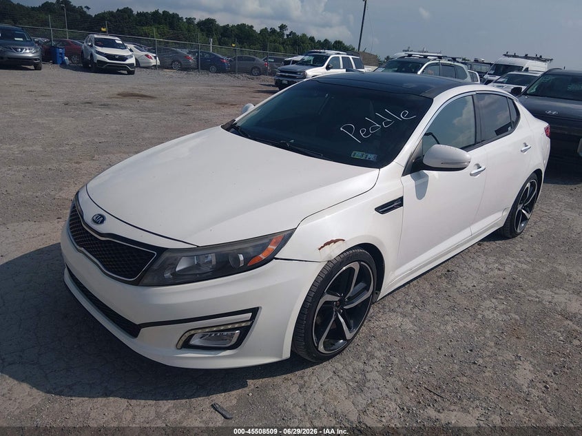 2015 Kia Optima VIN 5XXGN4A70FG434350 IAAI salvage auction — NORMAL WEAR, Clear (Pennsylvania), sold $1,725 on 2026-07-08 (photo 2)